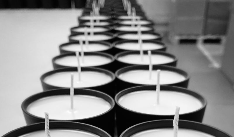 série de bougies sacré français  après coulage artisanal
